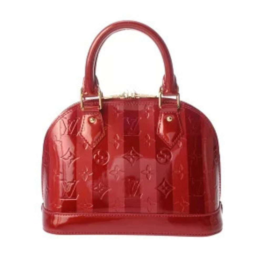 Louis Vuitton Monogram Vernis Rayures Alma Pomme d Amour Handbag